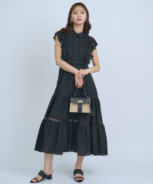 S❤︎ さま 定価¥21,890！AND COUTURE フリルワンピース AND COUTURE（アンドクチュール） ワンピース レースフリルシャツ