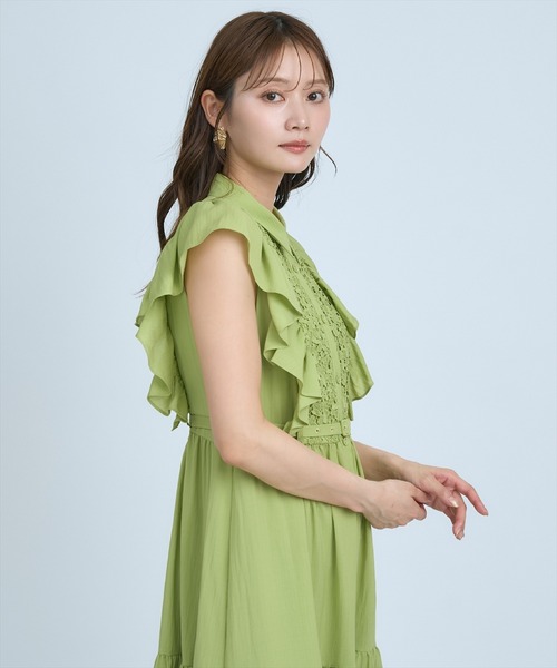 S❤︎ さま 定価¥21,890！AND COUTURE フリルワンピース AND COUTURE（アンドクチュール） ワンピース レースフリルシャツ