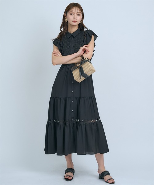 AND COUTURE（アンドクチュール） ワンピース レースフリルシャツ
