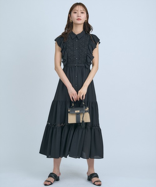AND COUTURE（アンドクチュール） ワンピース レースフリルシャツ