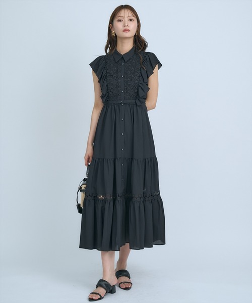AND COUTURE（アンドクチュール） ワンピース レースフリルシャツ