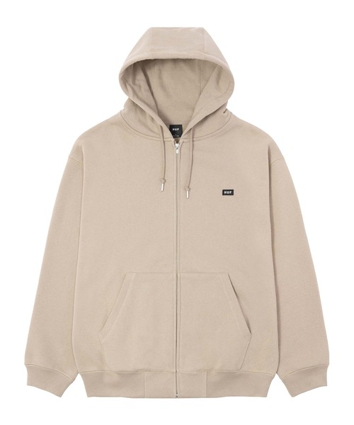 HUF ジップアップパーカー ウォッシュ加工 グレー HUF（ハフ） ジップアップパーカー X-LARGE アッシュグレー メンズ