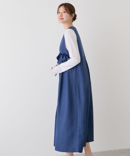 COMME des GARCONS デニム ジャンパースカート フリル JAYRO（ジャイロ） ジャンパースカート ウェストフリルデニムライク