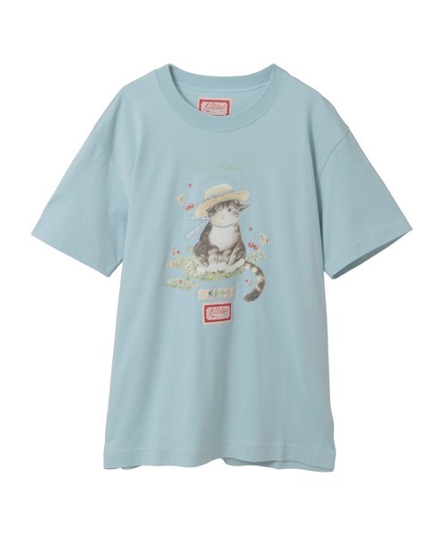 【新品】KARL HELMUT さくらんぼの丘のねこプリントシャツ Karl Helmut tシャツ さくらんぼの丘のねこプリントTシャツ メンズ
