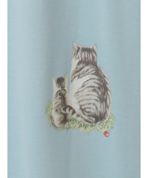 Karl Helmut tシャツ さくらんぼの丘のねこプリントTシャツ メンズ