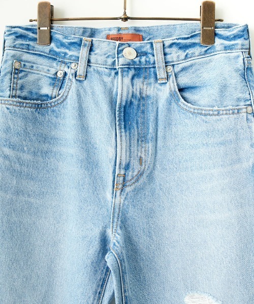 「NEEDBY heritage」 デニムパンツ 25 ライトインディゴブルー レディース_画像4