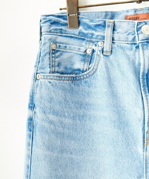 「NEEDBY heritage」 デニムパンツ 25 ライトインディゴブルー レディース_画像5
