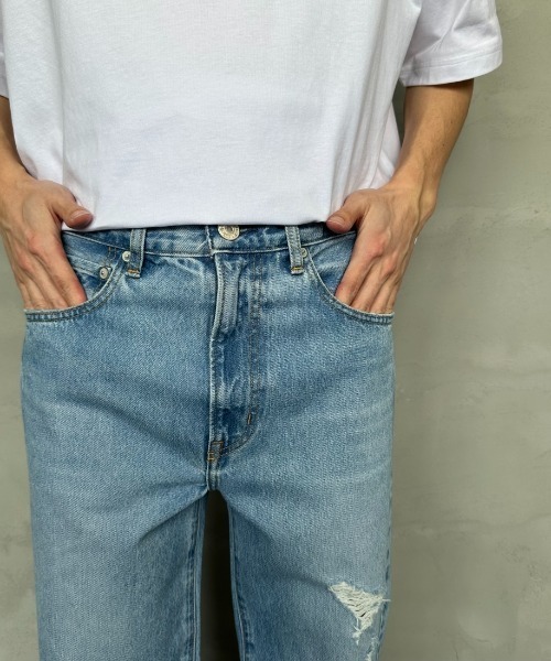 「NEEDBY heritage」 デニムパンツ 25 ライトインディゴブルー レディース_画像9