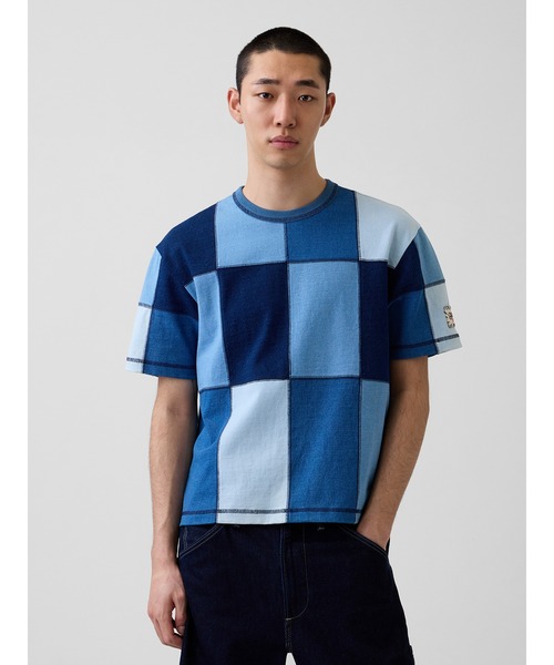 GAP（ギャップ） tシャツ × Sean Wotherspoon インディゴ パッチワーク