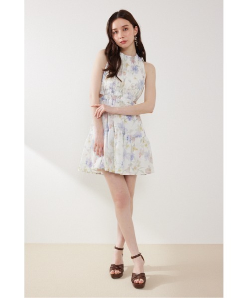 ワンピース 「女神ワンピース」ホルターネックギャザーミニフレアワンピース 夏服の画像