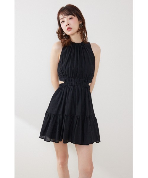 ワンピース 「女神ワンピース」ホルターネックギャザーミニフレアワンピース 夏服の画像