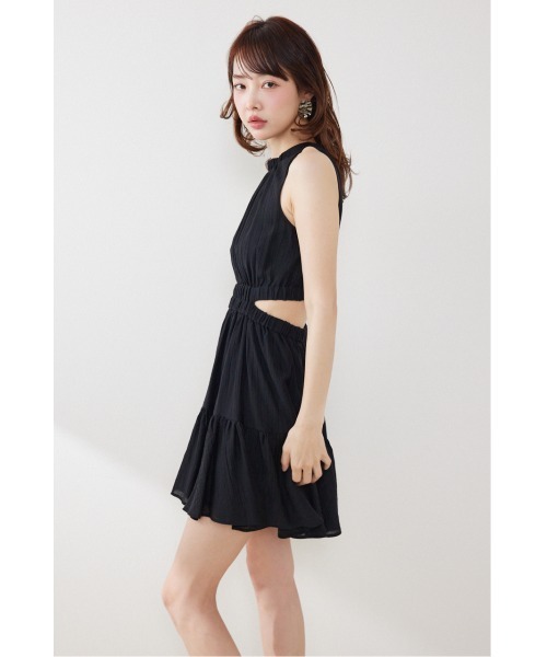 ワンピース 「女神ワンピース」ホルターネックギャザーミニフレアワンピース 夏服の画像