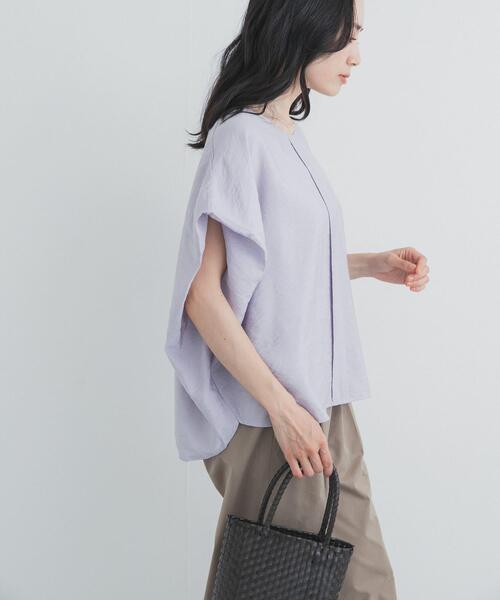 ブラウス シャツ センタータックコクーンブラウス レディースの画像