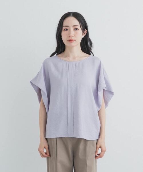 ブラウス シャツ センタータックコクーンブラウス レディースの画像