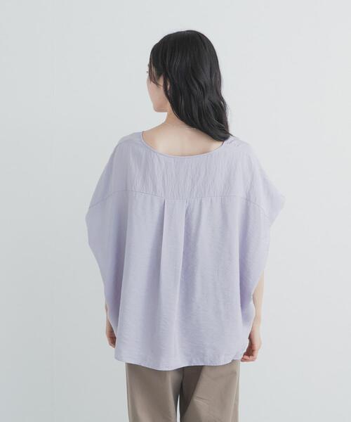 ブラウス シャツ センタータックコクーンブラウス レディースの画像