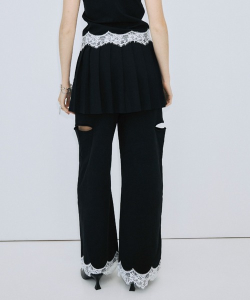 ワイドパンツ スウェットパンツ ジャージ SLIT SWEAT PANTS 2/スリットスウェットパンツ2 レディースの画像