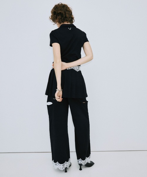 ワイドパンツ スウェットパンツ ジャージ SLIT SWEAT PANTS 2/スリットスウェットパンツ2 レディースの画像