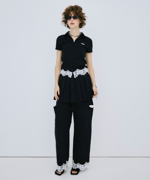 ワイドパンツ スウェットパンツ ジャージ SLIT SWEAT PANTS 2/スリットスウェットパンツ2 レディースの画像