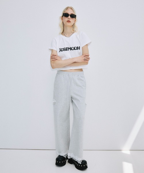 ワイドパンツ スウェットパンツ ジャージ SLIT SWEAT PANTS 2/スリットスウェットパンツ2 レディースの画像