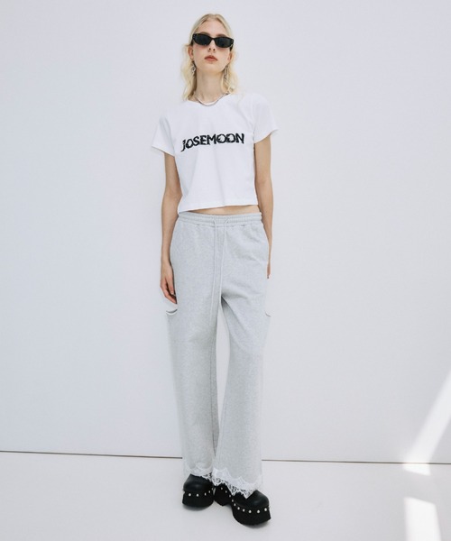 ワイドパンツ スウェットパンツ ジャージ SLIT SWEAT PANTS 2/スリットスウェットパンツ2 レディースの画像