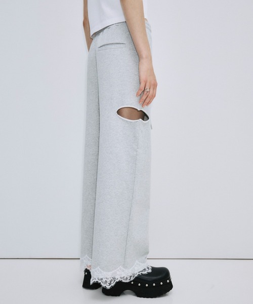 ワイドパンツ スウェットパンツ ジャージ SLIT SWEAT PANTS 2/スリットスウェットパンツ2 レディースの画像