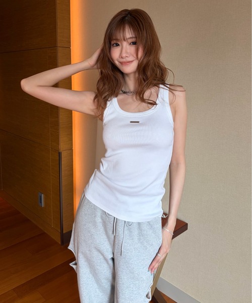 ワイドパンツ スウェットパンツ ジャージ SLIT SWEAT PANTS 2/スリットスウェットパンツ2 レディースの画像