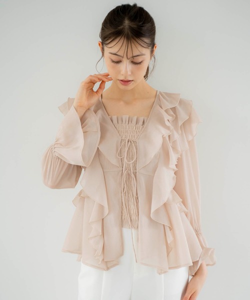 「NOELA」 長袖ブラウス フリー ベージュ レディース_画像2