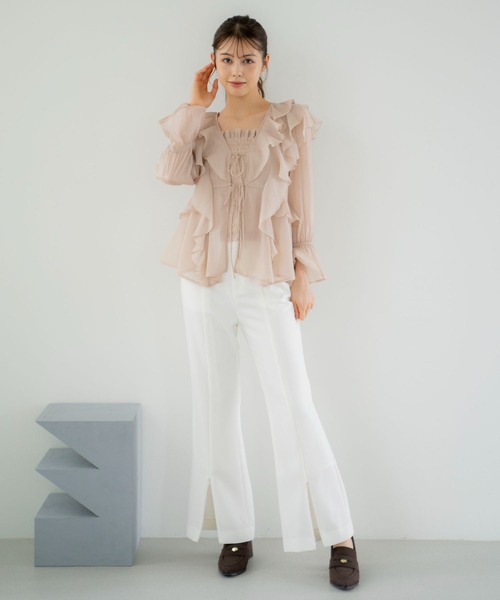 「NOELA」 長袖ブラウス フリー ベージュ レディース_画像9
