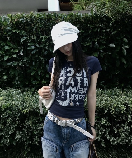 Edhady エドハーディ　ラメ　キラキラ　y2k ピチT tシャツ　半袖 tシャツ 半袖 Y2K グラフィックロゴプリントピチTシャツ 半袖T
