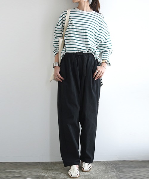 「and it_」 「LARU」イージーパンツ MEDIUM ベージュ レディース_画像6