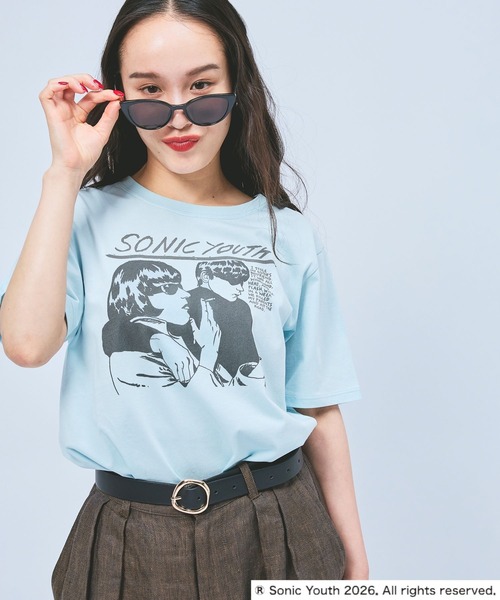 USA製 SONIC YOUTH ソニックユース 半袖 Tシャツ niko and…（ニコアンド） tシャツ 半袖 「SONIC YOUTH / ソニック