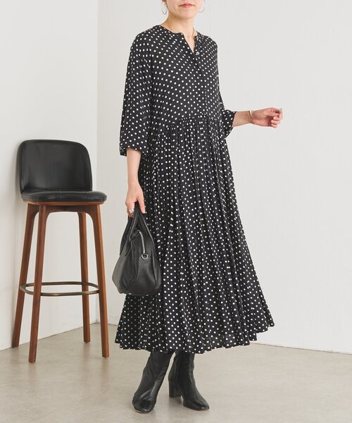 「BEARDSLEY」 長袖ワンピース 0 ブラック レディース_画像2