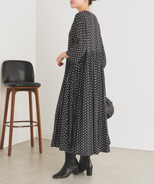 「BEARDSLEY」 長袖ワンピース 0 ブラック レディース_画像3