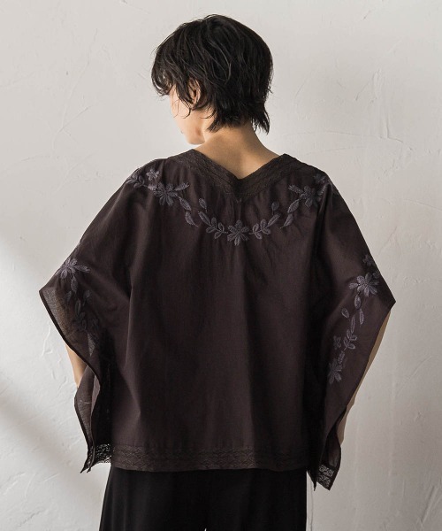 MAYSON GREY（メイソングレイ） ブラウス シャツ 夏 半袖 レース刺繍