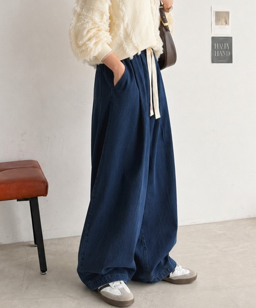 「Java」 デニムパンツ LARGE ブルー レディース_画像7