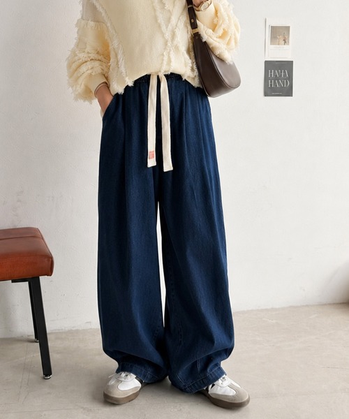 「Java」 デニムパンツ LARGE ブルー レディース_画像9