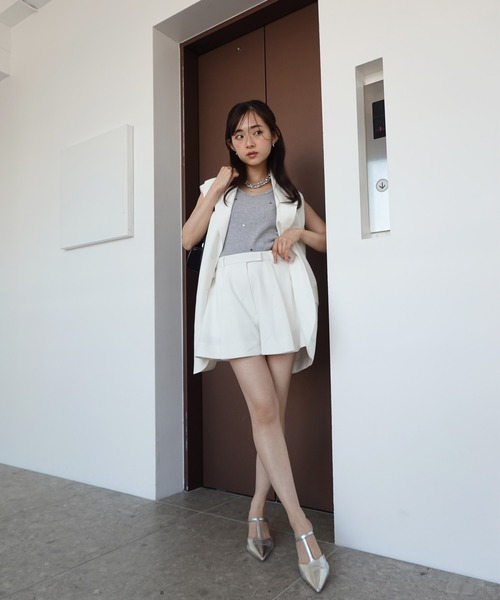 「EIMY ISTOIRE」 ショートパンツ F ホワイト レディース_画像3
