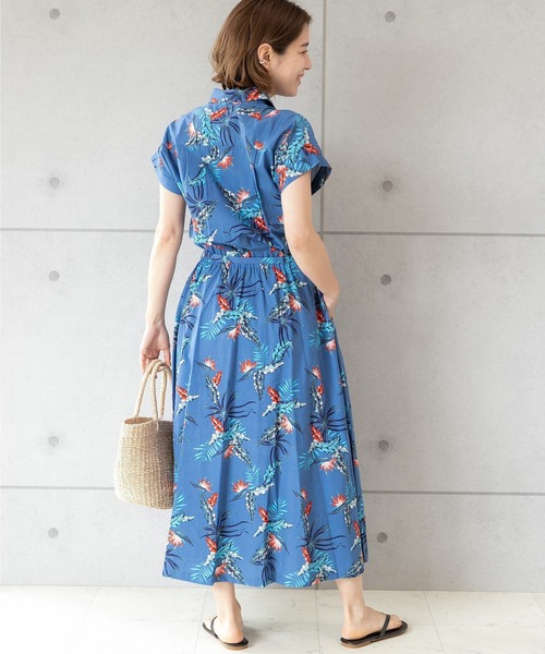 「PREFERIR」 シャツワンピース SMALL ネイビー レディース_画像8