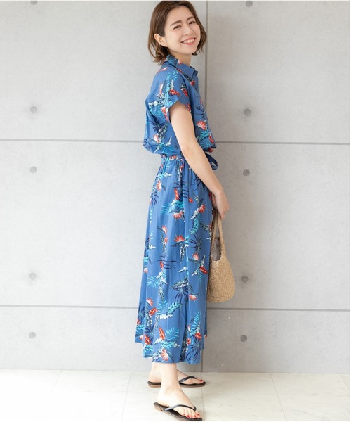 「PREFERIR」 シャツワンピース SMALL ネイビー レディース_画像9
