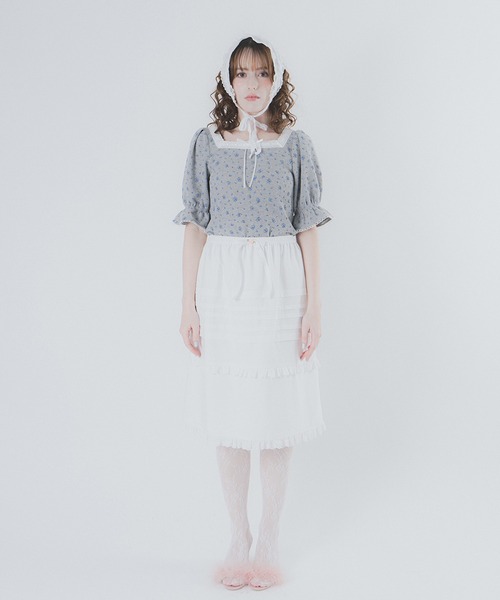 「Lolime by mellfy memory」 半袖カットソー LL ホワイト レディース_画像2