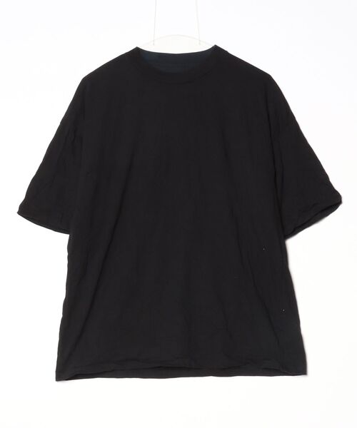 「N.HOOLYWOOD TEST PRODUCT EXCHANGE SERVICE」 半袖Tシャツ 36 ブラック×ホワイト メンズ_画像2