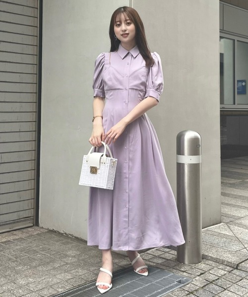 「rienda」 シャツワンピース SMALL ブラック レディース_画像4