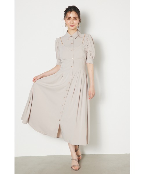 「rienda」 シャツワンピース SMALL ブラック レディース_画像9