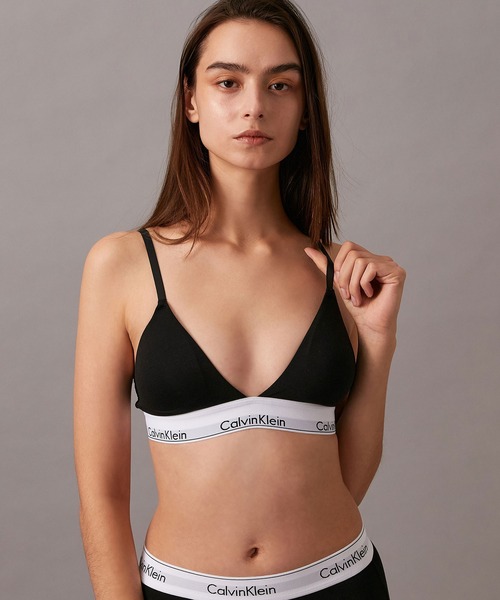 ノンワイヤーブラ ブラジャー Icon Cotton Modal ライトリーライントライアングル ブラの画像