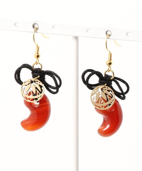 カヤ ピアス 「倭物やカヤ」勾玉吉祥結びピアス レディース : ZOZOTOWN