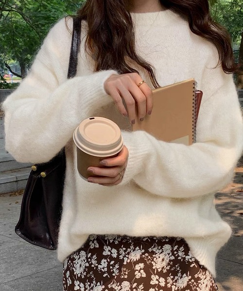 ジャーナルスタンダード 羊毛カシミヤ ドロップショルダー タートルニット ピンク ショルダーシアーオフタートルニット｜INGNI(イング) 公式通販