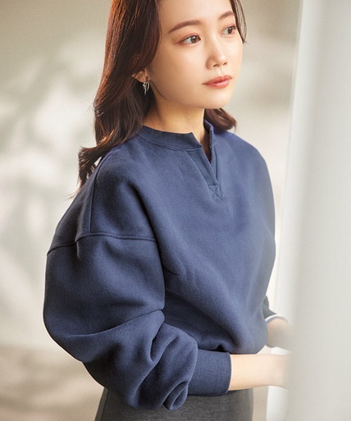 新品タグ付き❣️グッド グリーフCREWNECKNO SLEEVETOP ネイビー KOBE LETTUCE（神戸レタス） トレーナー スウェット 「 水越みさとさん