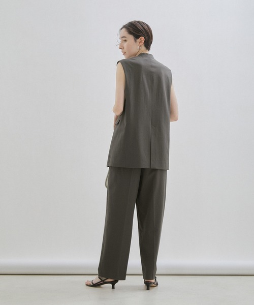 SALON adam et rope' ジレ　ベスト 25SS]GENTLE SILKジレ【セットアップ対応】（ベスト）｜SALON
