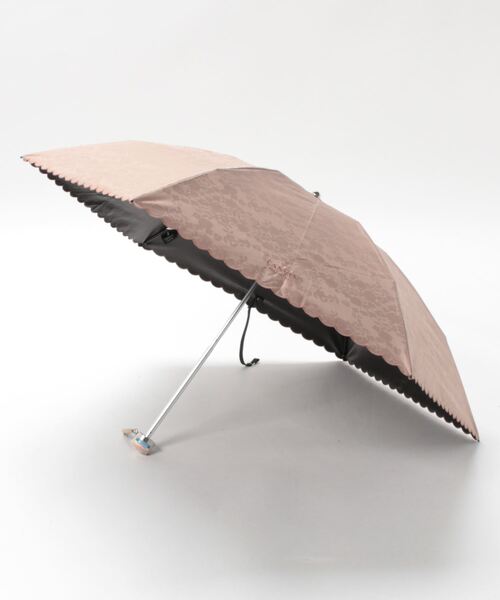★新品★ランバンコレクション　晴雨兼用折りたたみ日傘　遮光　遮熱　レース刺繍　黒 LANVIN COLLECTION 日傘 折りたたみ傘 折り畳み 晴雨兼用折りたたみ