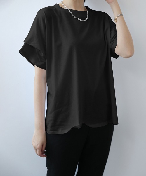 プリントフレンチスリーブＴシャツ Amazon | [ティティベイト] 箔プリント フレンチスリーブ T
